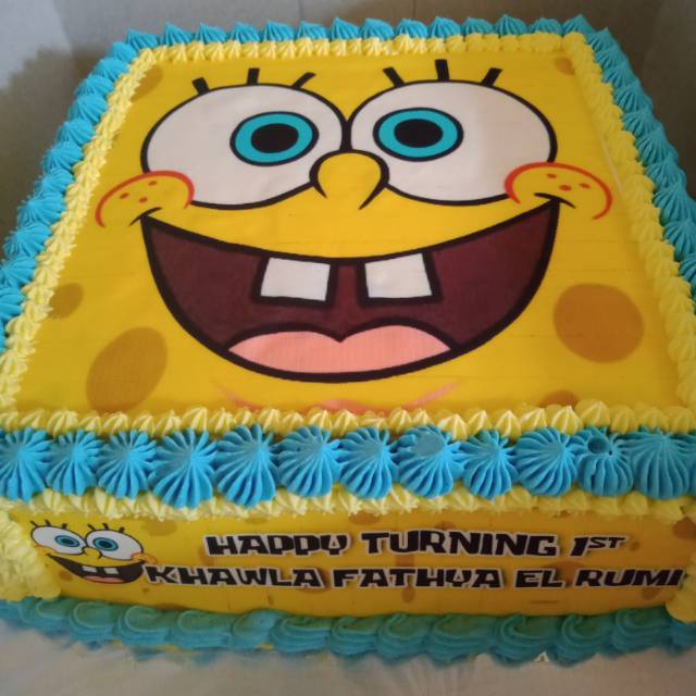 

Kue Ulang Tahun Spongebob / kue edible image / kue ulang tahun edible