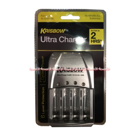 Krisbow Ultra Charge charger Baterai dengan indikator LED tidak membuat Batrai Bocor Kris Alat Cas Chas Battery