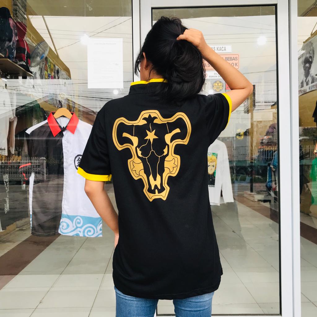 Kaos Polo Black Clover Blackbull Gold Anime