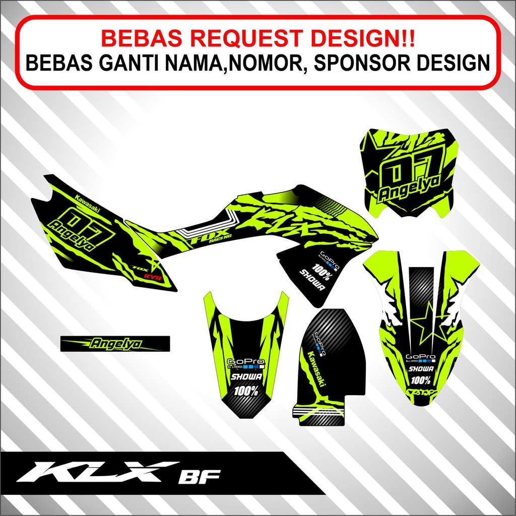 decal klx bf 150 simple stabilo costum sticker 4