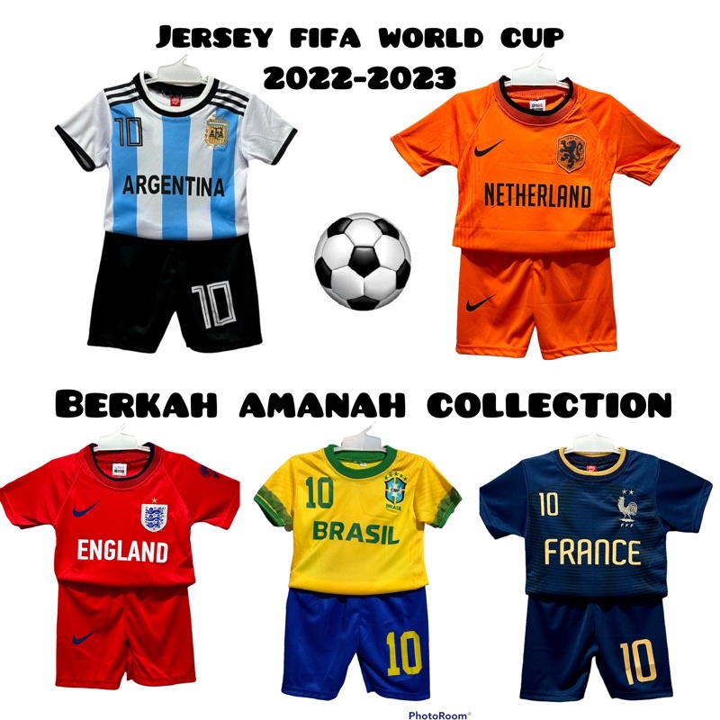 baju bola anak FIFA WORLD CUP/STELAN BAJU BOLA ANAK liga dunia TERMURAH/ kaos bola anak piala dunia