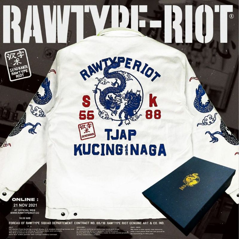 Rawtype Riot x Seni Kanji, Work Jaket, LIMITED EDITION Size : XXL