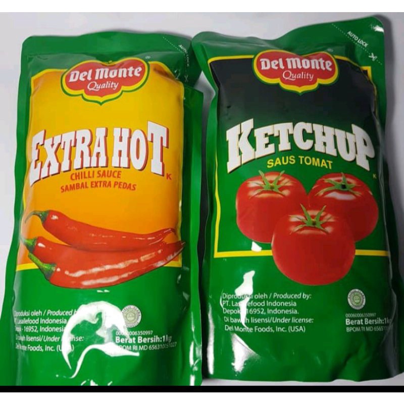 

Delmonte Extra Hot dan tomat 1kg (kemasan pouch refill)