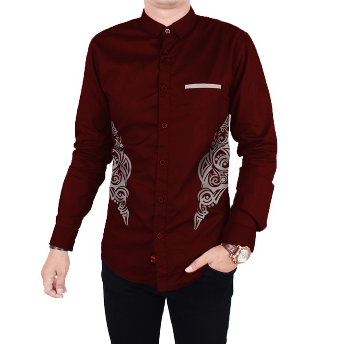 Atasanpria Import Kemejacasual Distro Fashionpria Kemeja Pria EE979 Risrus Fashion Hem Putra Kemej