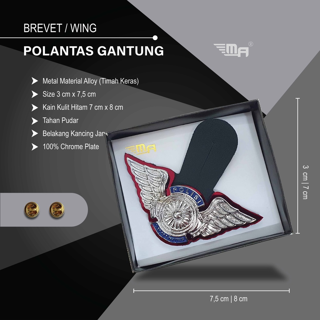 WING LANTAS POLRI PDH BRIVET BREVET PIN LANTAS POLRI