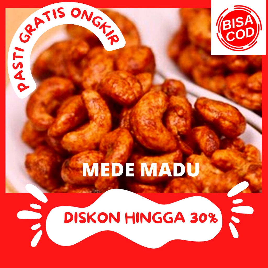 

1KG KACANG MEDE RASA MADU / CASHEW WITH HONEY / MEDE MADU