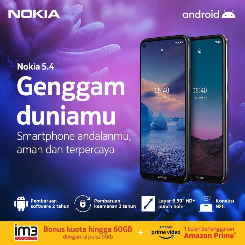 NOKIA 5.4 RAM 6GB GARANSI RESMI TAM 1 TAHUN