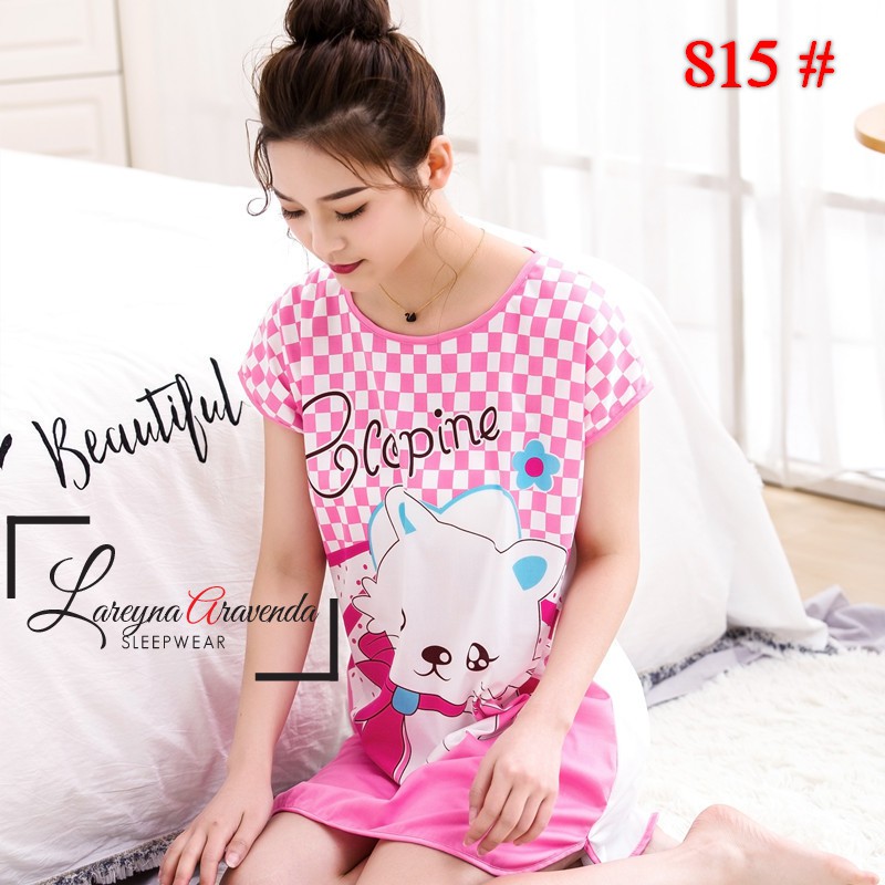 [BISA PILIH] Daster Spandek Spandex Korea Model Terkini Motif Banyak Bagian 2 DS001