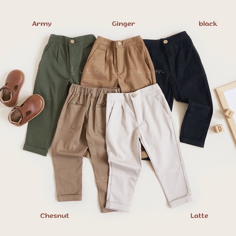 LITTLECAIM - LOKA BASIC PANTS ( celana chinos anak unisex)