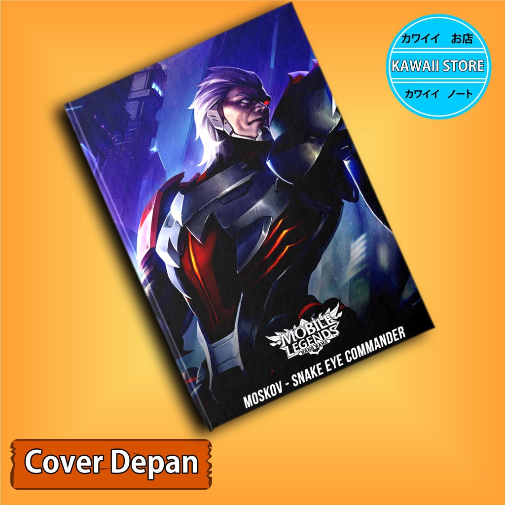 

Notebook / Pocket book Hard Cover Game MLBB MOSKOV-SNAKE EYE COMMANDER uk A5 & A6 / Notes Book