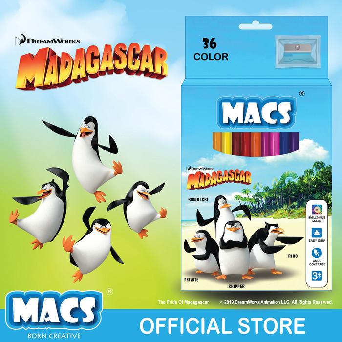 

MACS Coloring Pencils Madagascar 36 pensil warna Best Seller