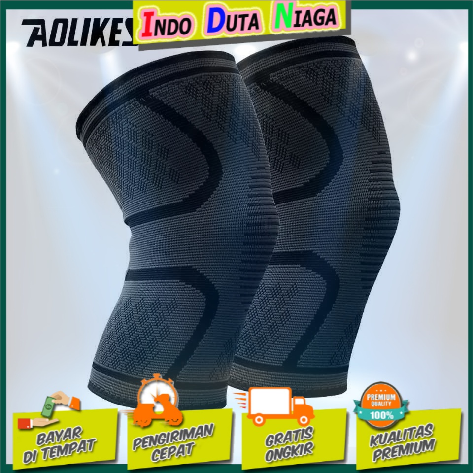 AOLIKES Pelindung Lutut Knee Support Pad Brace Fitness 1 Pair - 7718