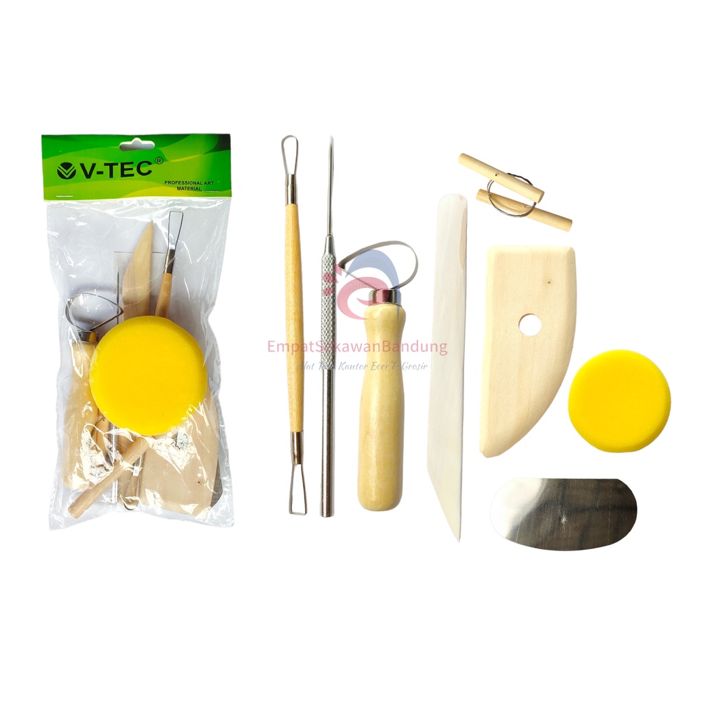 

V-Tec Alat Clay Tools Set 8 pcs / Vtec Alat Clay Tools Set isi 8 pcs - set SHESB