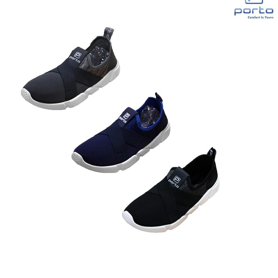 Wow Murah Meriah.. Porto - Sneakers Sepatu Olahraga Pria Tanpa Tali Trendy AD017M