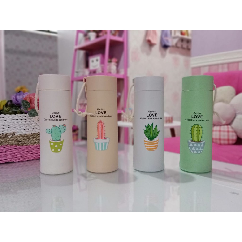 Botol kaca kaktus FREE CUSTOM NAMA