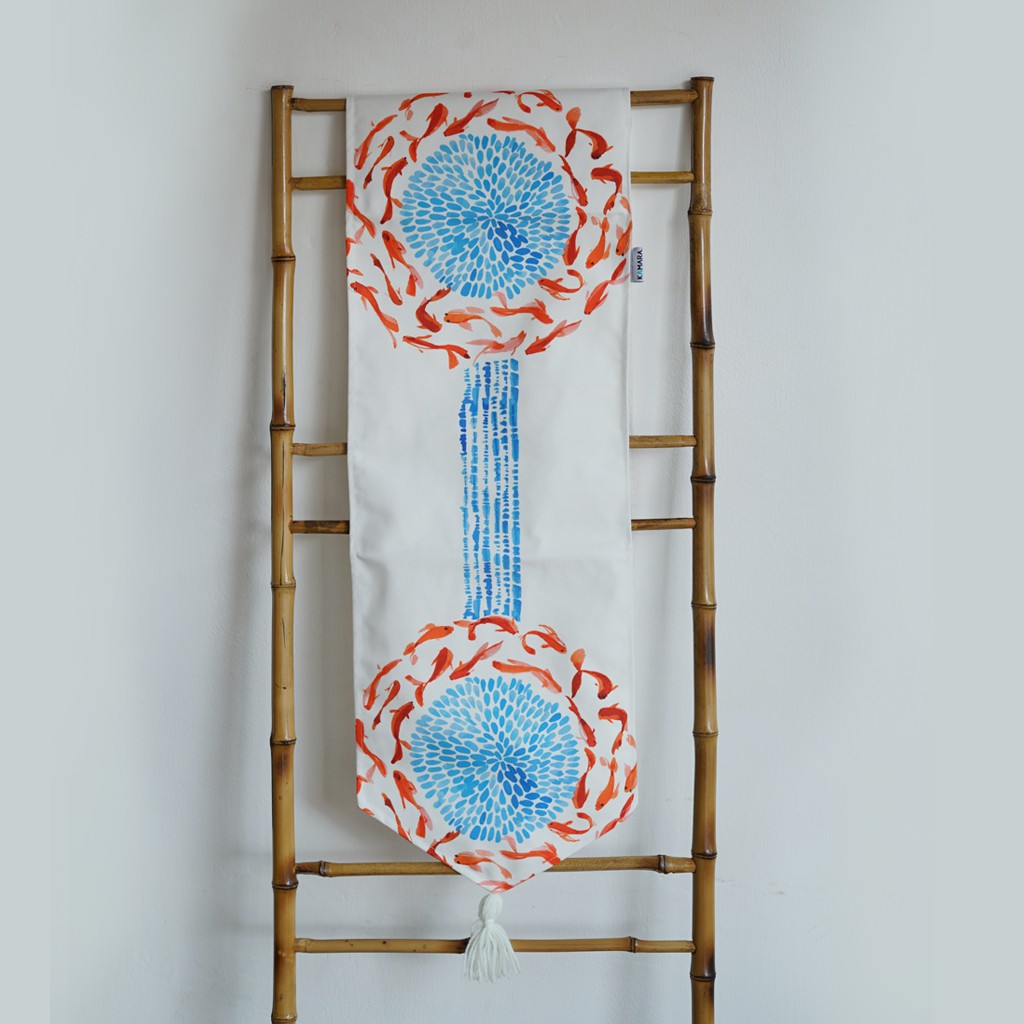 Table runner Koi Pond | Shibori series