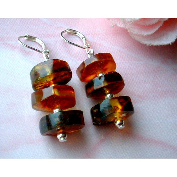 Natural Baltic Amber Earrings JWG108