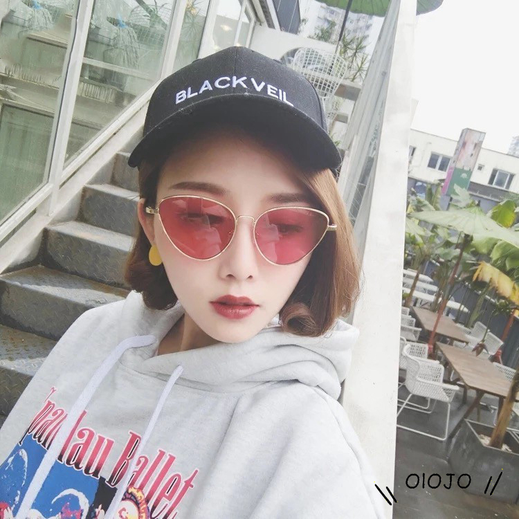 Kacamata Wanita Korean Fashion Cat Eyes Metal Frame Women Eyewear Glasses Sunglasses