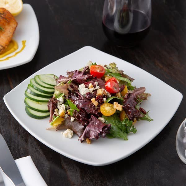 Piring Makan - Piring Porcelain Premium - Square Side Dish Plate - Piring Persegi - Piring Keramik