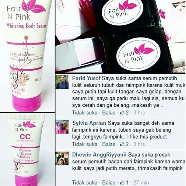 Paket Shining  Fair N Pink Paket Perawatan Bagi Kulit