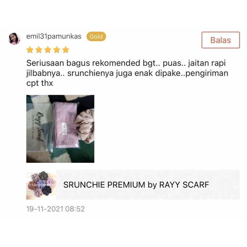 SCRUNCHIE PREMIUM JUMBO by RAYY SCARF