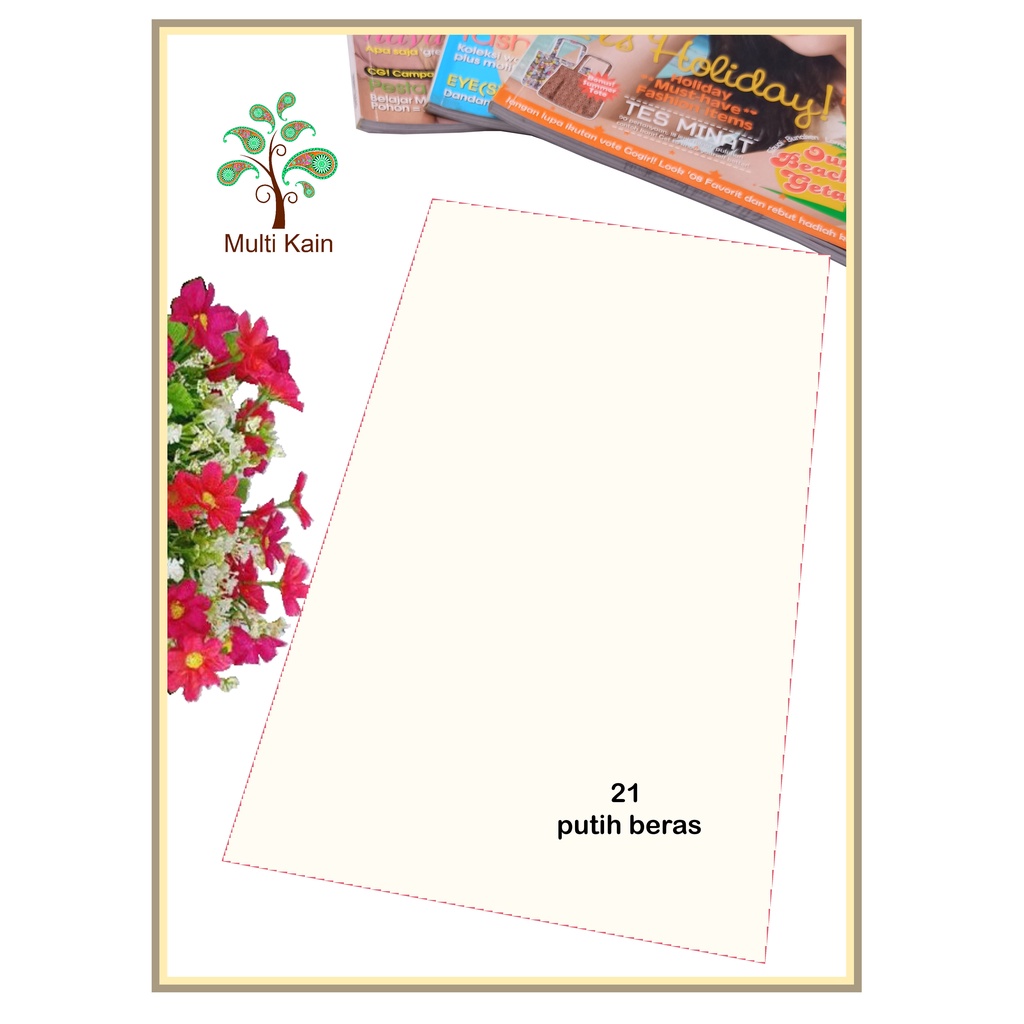 Bahan multi Kain Rayon Uniqlo mukena Meteran dan Grosir Quality Super-21 putih beras