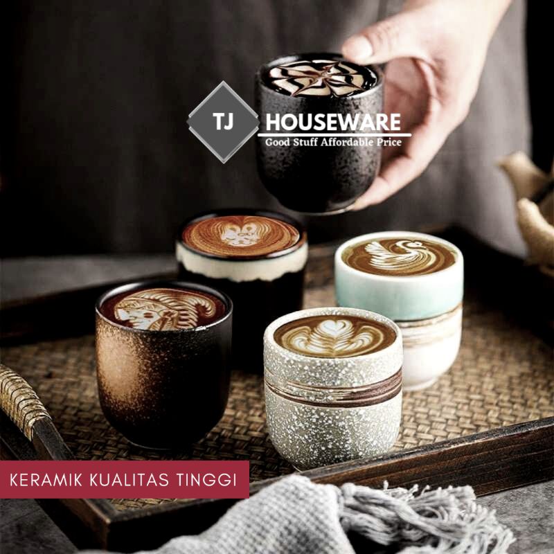 Premium (Mount) Cangkir Gelas Kopi Teh cafe unik Keramik Aesthetic Marble Tea Mug 140ml