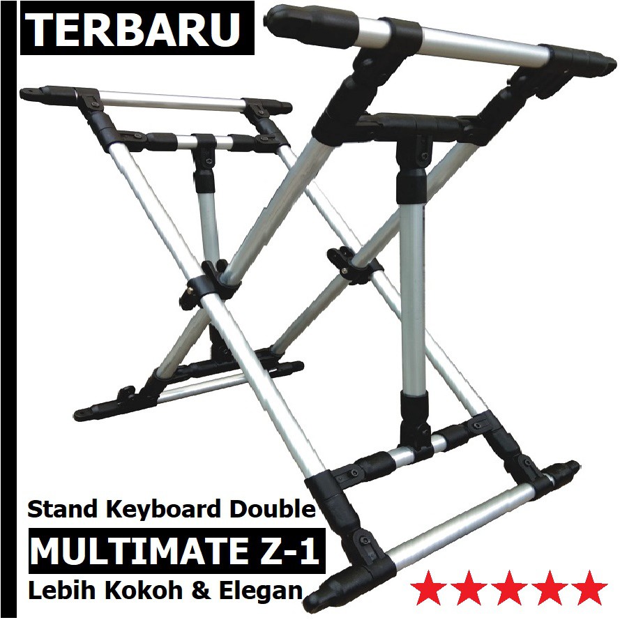 Stand keyboard double Lipat Susun Terbaru