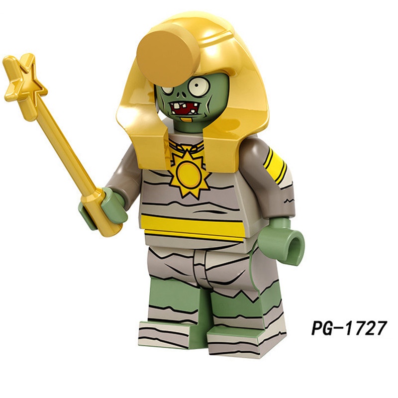 1pc Mainan Balok Bangunan Minifigure Model Tanaman Zombie / Bunga Matahari / Kacang Polong Bahan ABS Untuk Anak