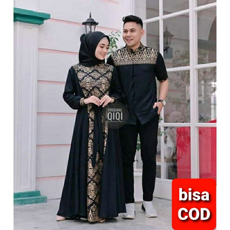 (ADA BAJU ANAKNYA)Couple gamis muslim kombinasi prodo wajik
