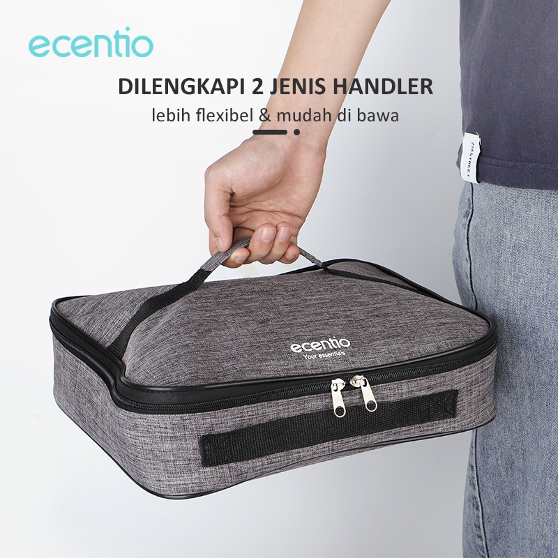 ecentio Lunch Bag tas bekal makanan set/tas makanan/totebag/tas kecil/tas karakter/Tas piknik