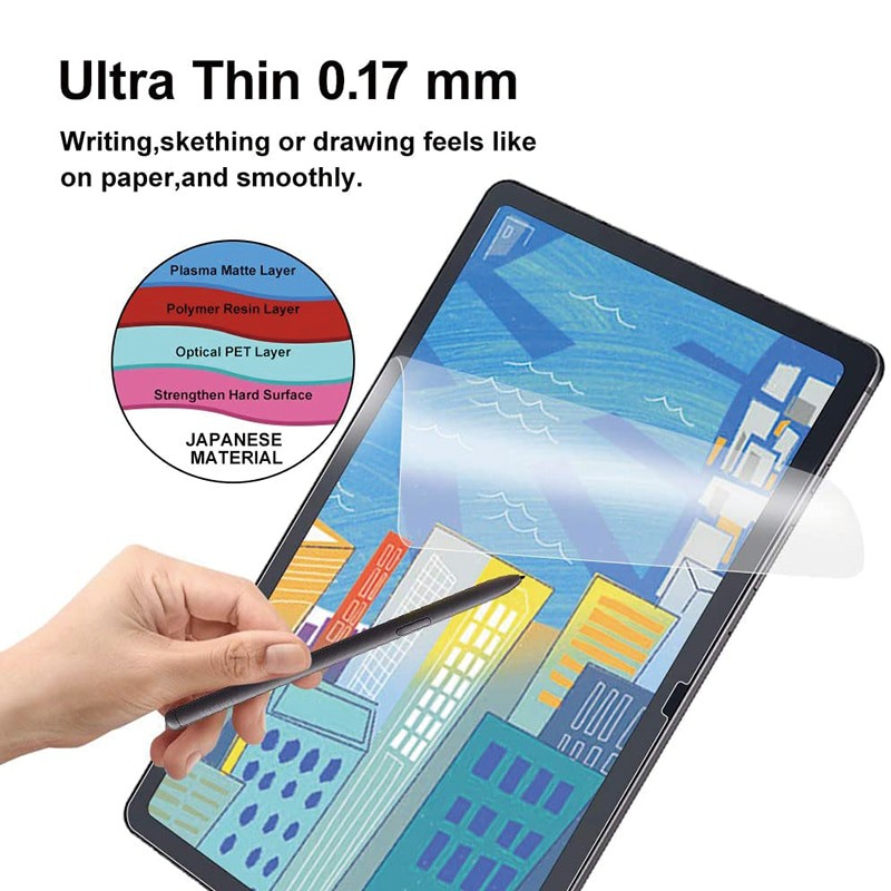 Pelindung Layar Samsung Galaxy Tab S7, Plus dan Tab S7 FE paperlike matte Premium for painting