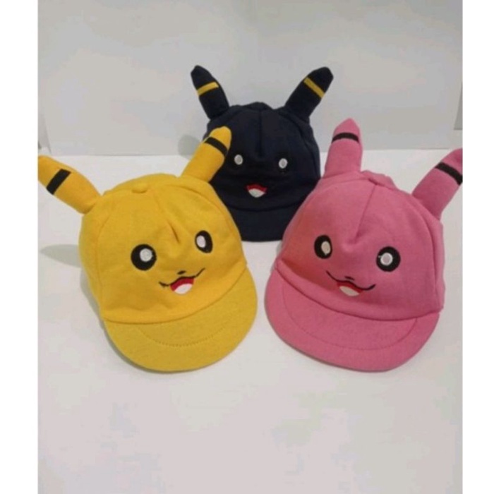 TOPI ANAK PIKACHU HAT//ANAK LAKI LAKI//PEREMPUAN //topi anak untuk usia 0 sampai 4 tahun