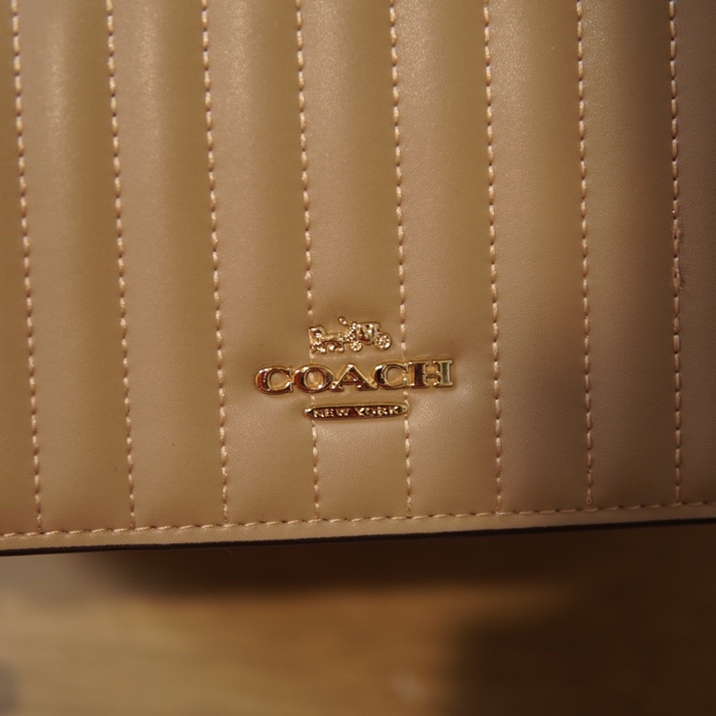 Coach Klare CrossBody Linear Quilting Taupe Original