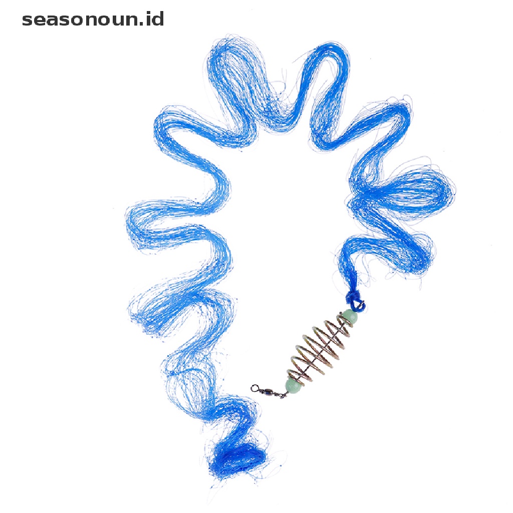 (seasonoun) 3pcs Jaring Penangkap Ikan Dengan Pegas Tembaga Luminous Multi Ukuran