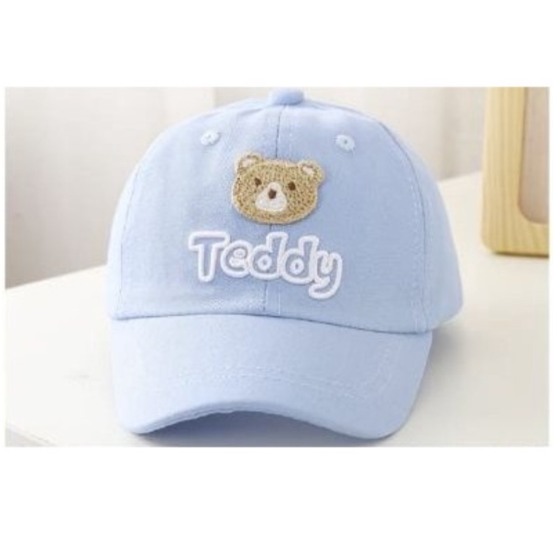 Topi Teddy Baseball Bordir 1-3 Tahun Topi Teddy / Gajah Balon / What / GC Bear / Dot Ear / Bear Astro Premium Quality CBKS VC