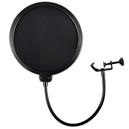 Pop Filter Windshield Double Layer Ganda Mikrofon BOP / Mic kondensor