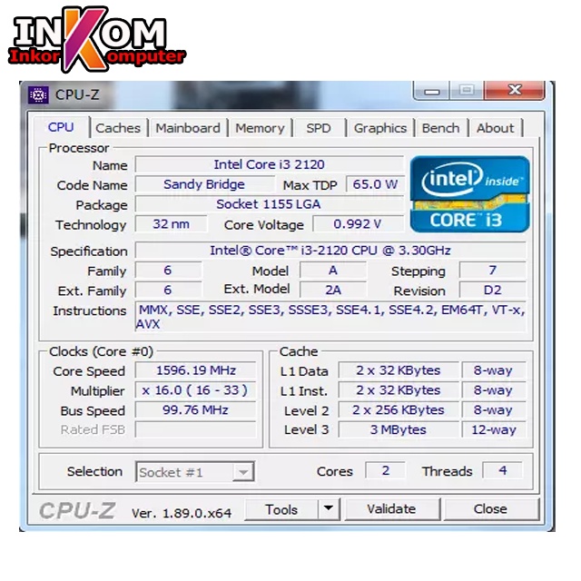 Processor Procie Intel Core i3 2120 LGA 1155 isi 21 pcs per Tray