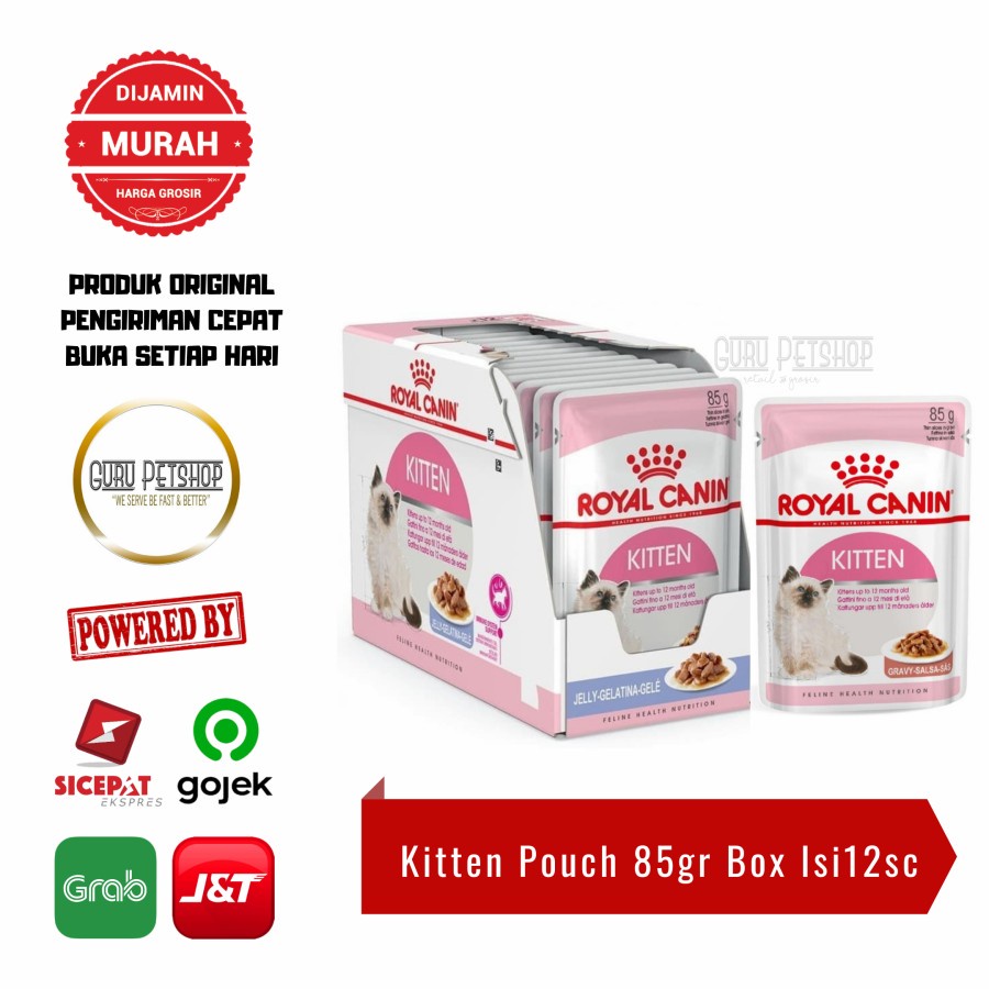 Royal Canin Kitten Pouch 85gr Kitten Instinctive Wet Catfood Box Isi12