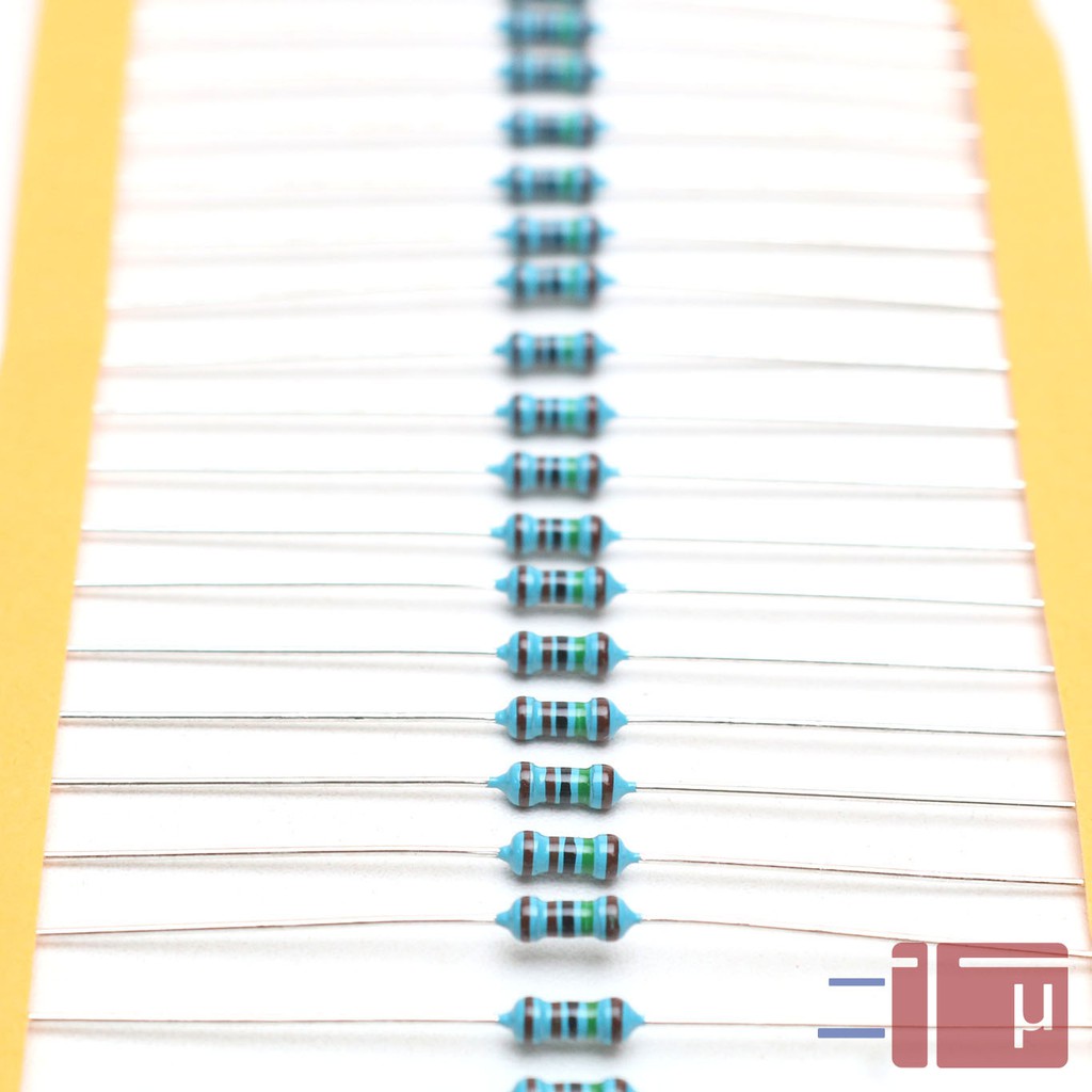x10 Resistor 1k5 1.5K 1/4W Metal Film 1% Taiwan Kaki Tembaga