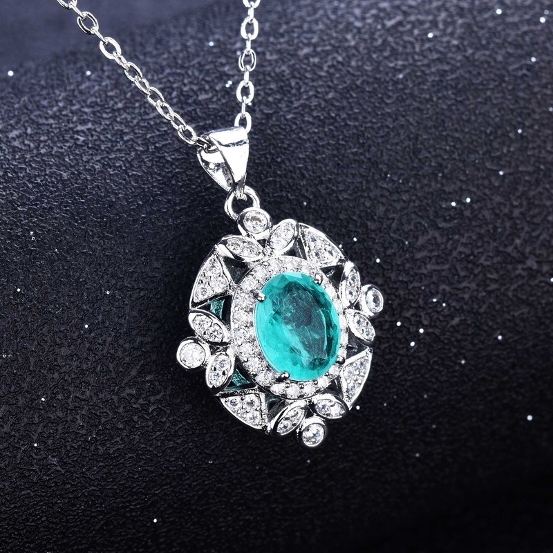 Luxury Jewelry Green Moissanite Jewelry Set