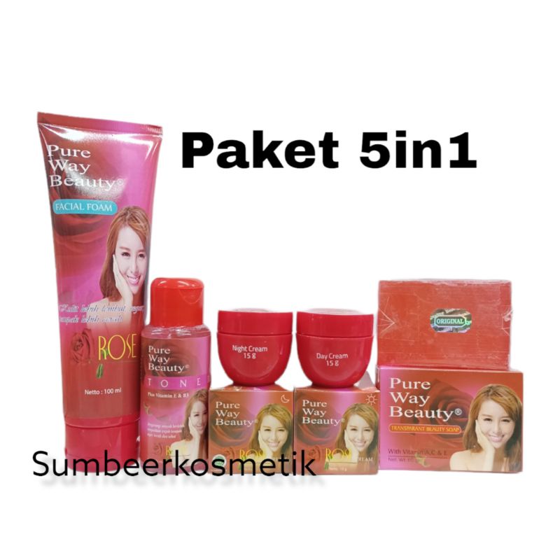 Paket Cream Rose Pure Way BPOM Original