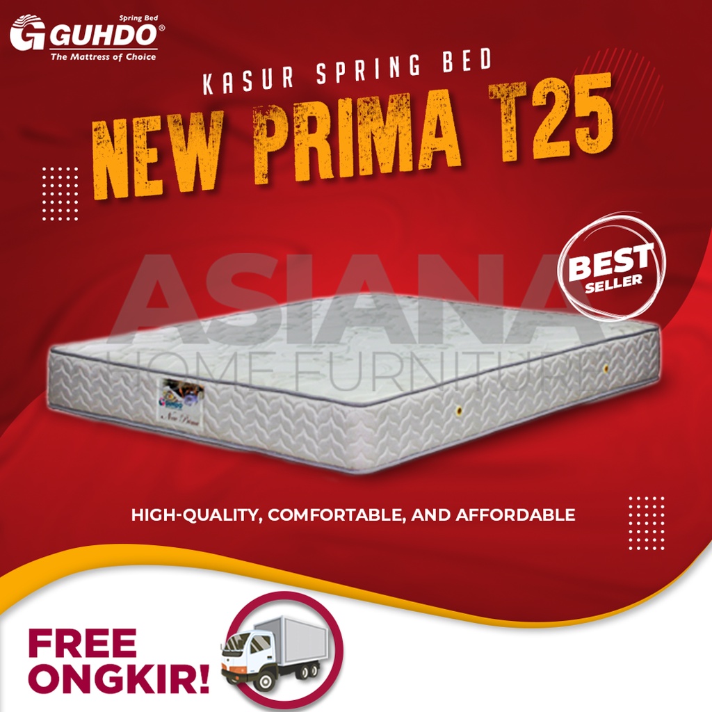 Guhdo Spring Bed Kasur New Prima T25 90x200 / 100x200 / 120x200 / 160x200 / 180x200 cm
