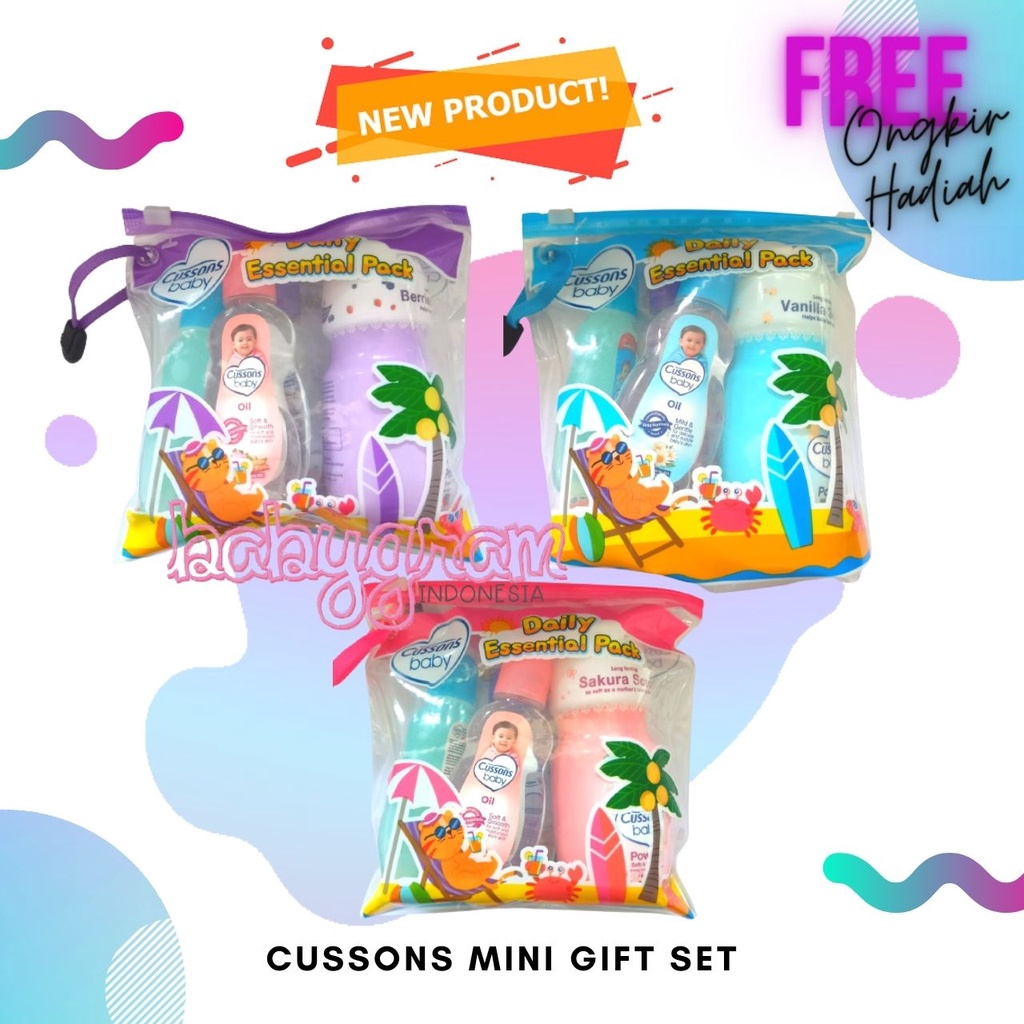 Cussons Baby Daily Essential Pack Mini Gift Bag Set Hadiah isi 4