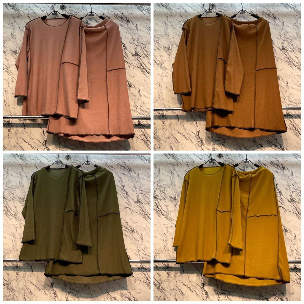 SETELAN ROK HITS TERBALIK (BISA BOLAK BALIK) BY MIUDIS - PINK