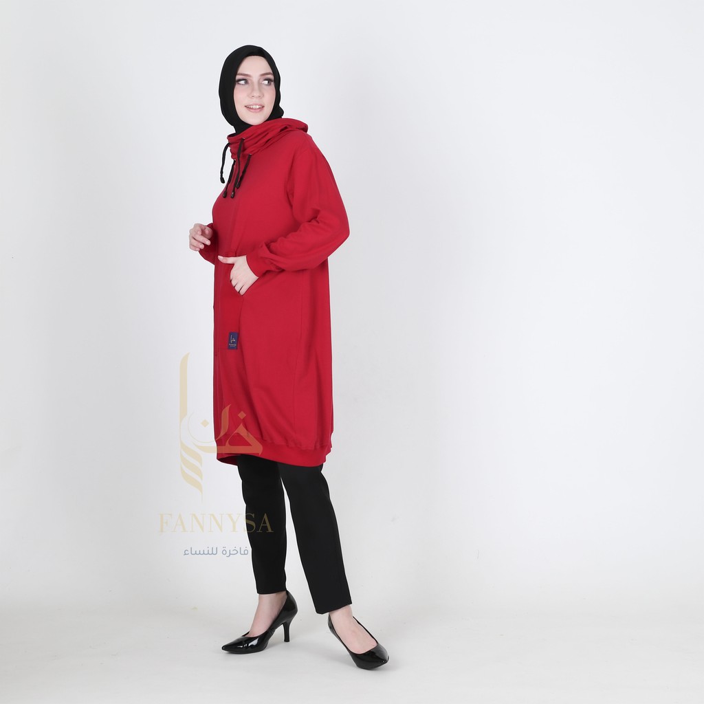 Tunik Hoodie Fannysa Katun 30s