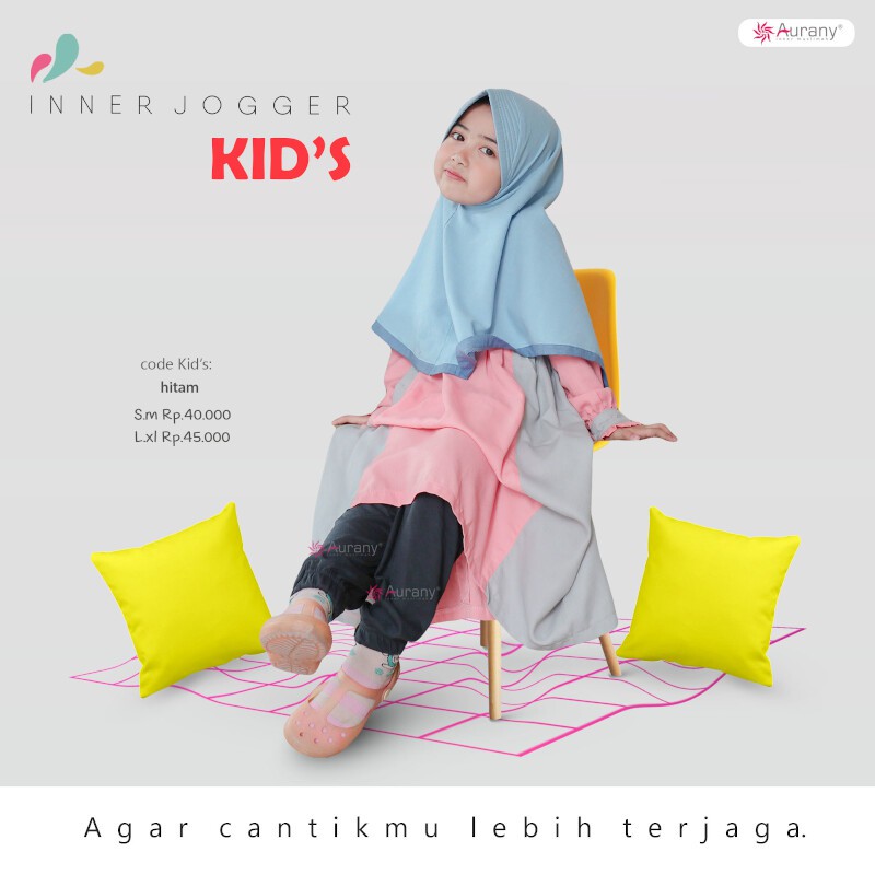 AURANY Celana Inner Anak Legging Dalaman Gamis Leging Kids Model JOGGER