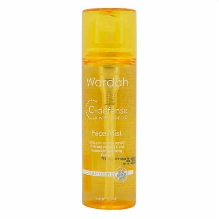 Wardah C-Defense Face Mist 55 ml - Spray dengan HiGrade Vitamin C yang Mencerahkan dan Menyegarkan