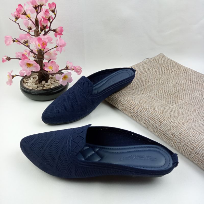 Sendal Terbaru Wanita BALILAH SHOP / Sendal Flat Wanita / Slip On Sendal Mules Wanita ( BAPAU) JEA 89 / SELOP RAJUT IMPORT