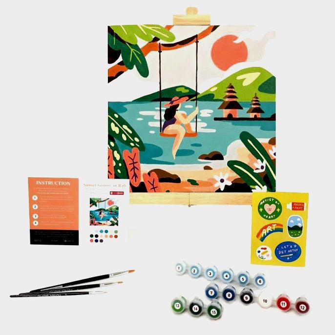 

Bartega Paint By Number Kit: Sunset Groove in Bali